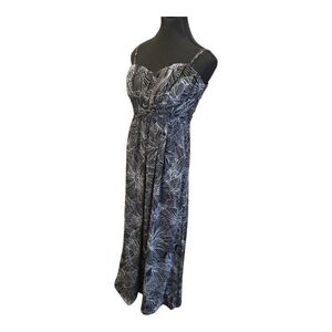 Black and White Patterned Maxi Dress